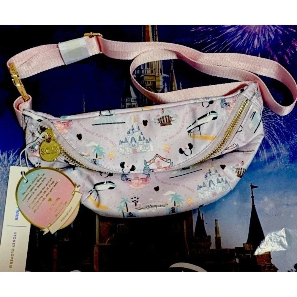 Disney Parks 2025 WDW Fanny Pack Stoney Clover Lane Monorail Magic Kingdom New